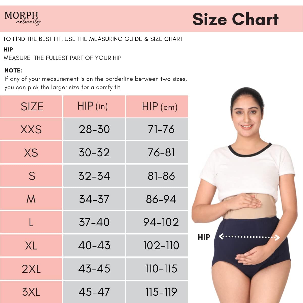 Morph Maternity Belly Support Panty | Women's Over The Bump Underwear | High Waist Full Coverage | Full Belly Support | Comfy Cotton Pregnancy Panty | Pack of 1 8 61lsYKBKZBL. SL1200