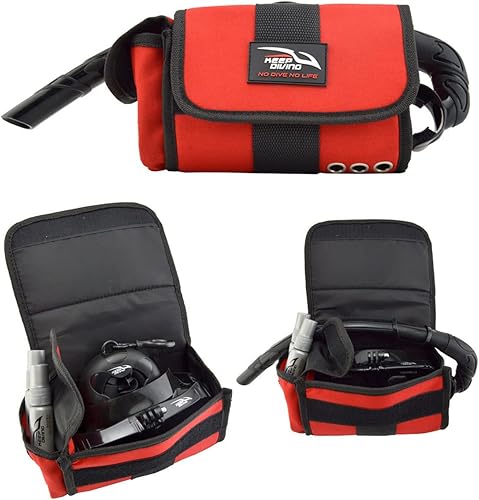 Miniatura 9 de Bolsa de máscara de buceo a prueba de golpes, bolsa portátil de natación, bolsa de buceo, funda para máscara de buceo con una hebilla colgante,