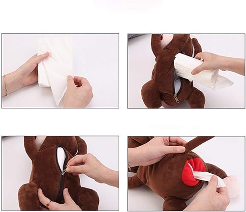 Miniatura 4 de Caja de pañuelos de mono, soporte creativo para pañuelos de dibujos animados, cubierta de pañuelos de dibujos animados, soporte de papel de felpa en