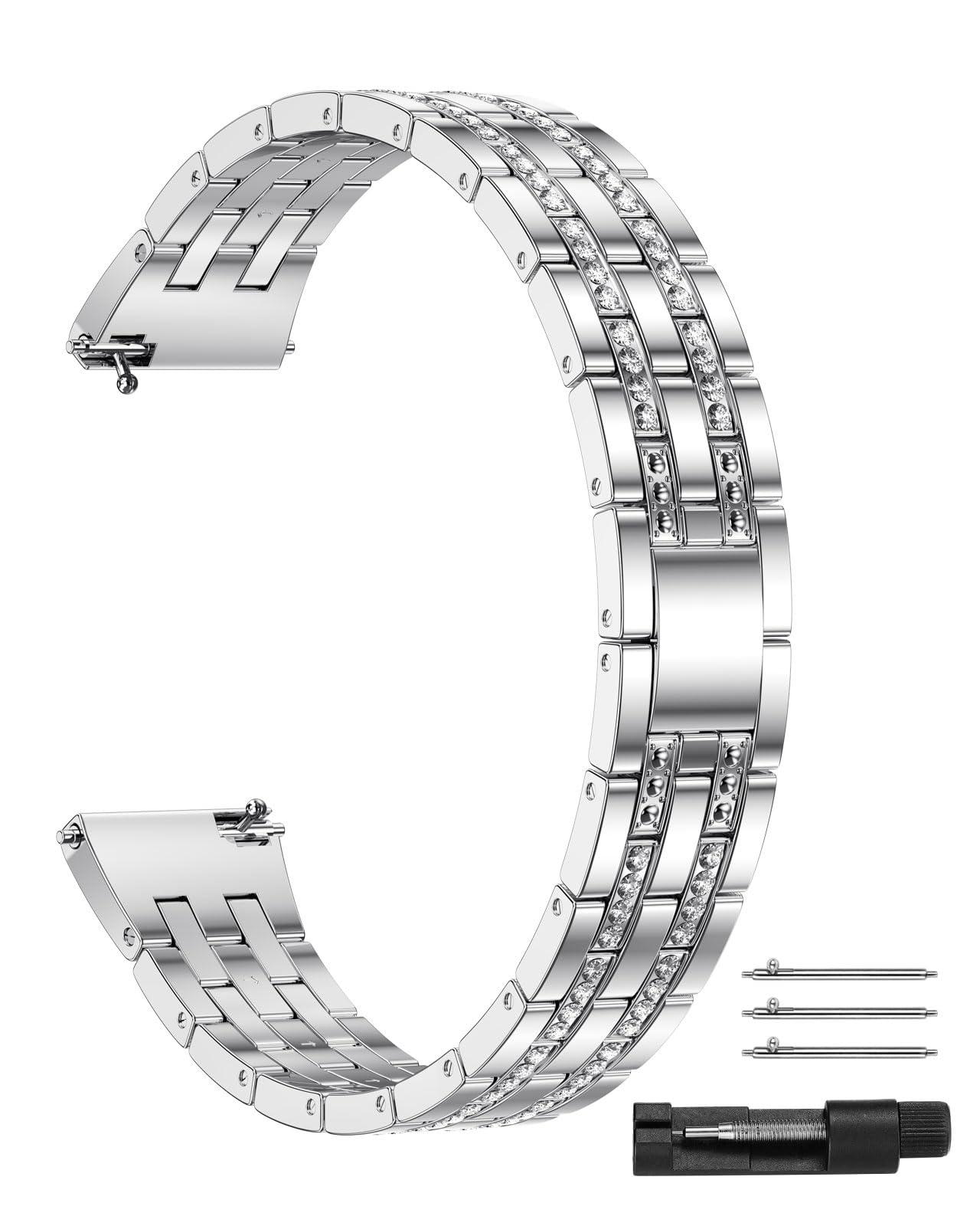 CIVO Uhrenarmband 16mm Edelstahl für Smartwatch - Damen Ersatzarmband mit Schnellverschluss & Präzision