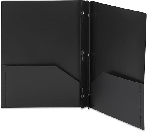 Miniatura 7 de Poly Two-Pocket carpeta WFasteners, 11 x 8 12, Rojo, 25Box