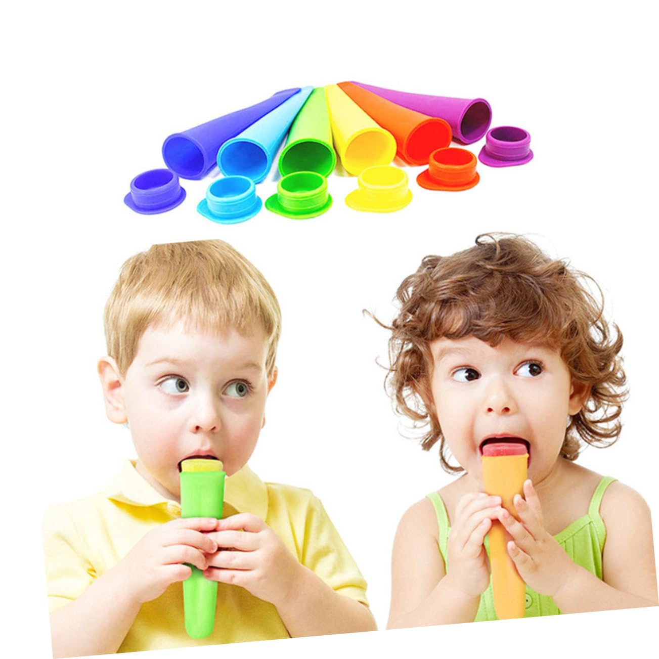 Alipis 18pièces Moules à Glace Silicone Avec Couvercle Pour Réutilisable De Moules à Sucettes Glacées