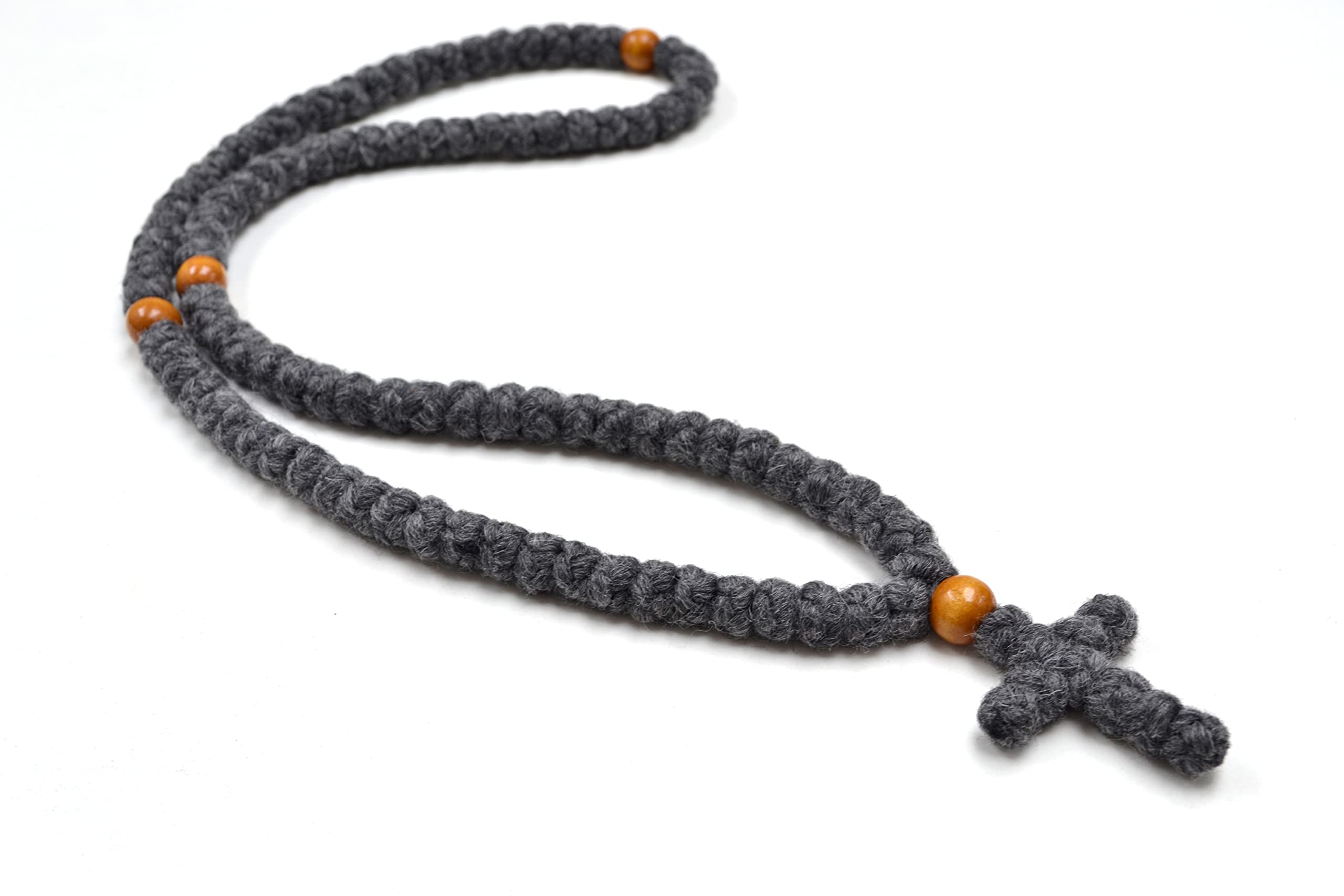 JUANWAN Christian 100-knot Prayer Rope, Grey