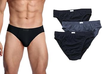 Pack of 3 or 6 Mens Classic Sports Soft Cotton Underwear Ribbed Slips Briefs Underpants