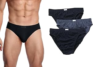 ShopMCR Pack of 3 or 6 Mens Classic Sports Soft Cotton Underwear Ribbed Slips Briefs Underpants