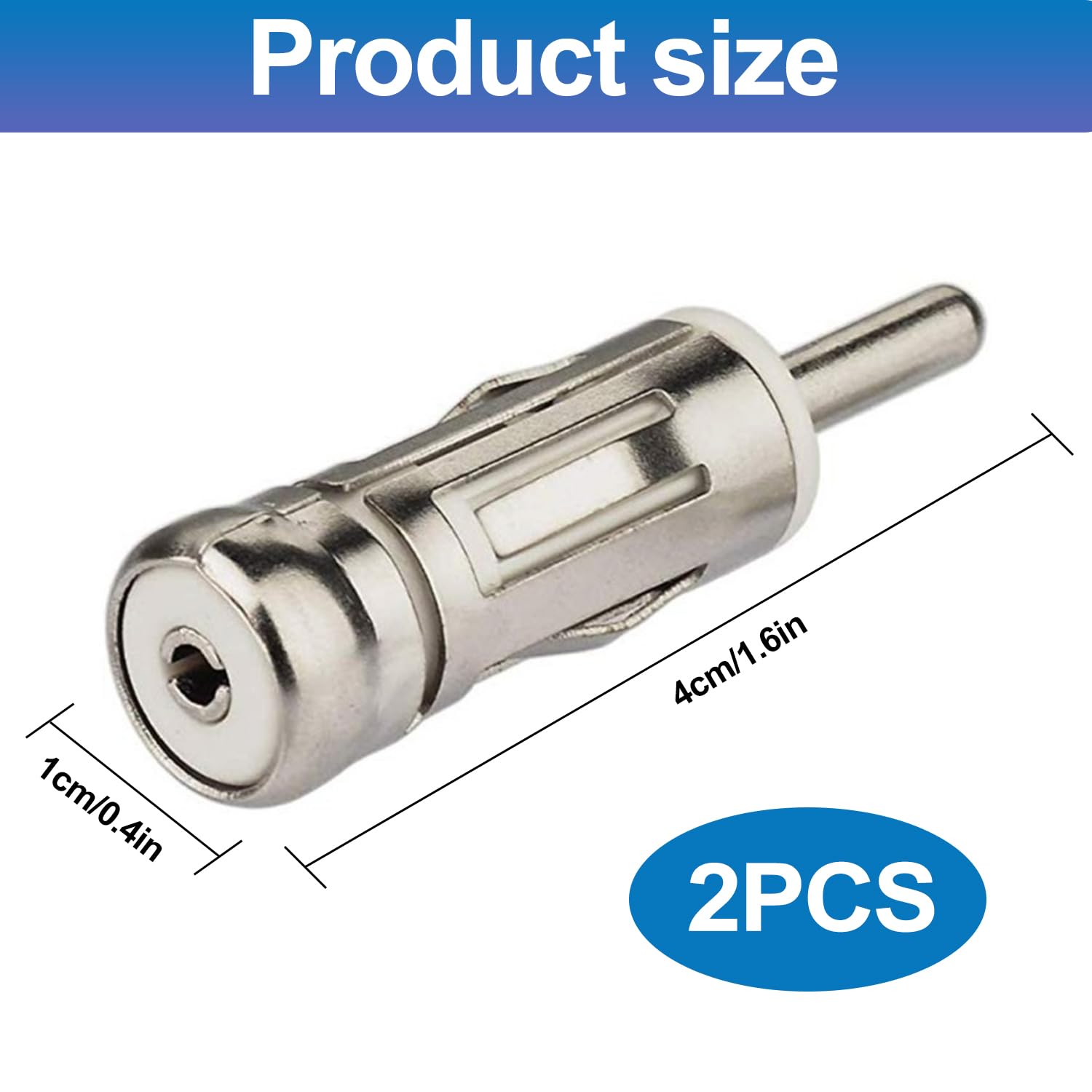 ISO DIN Antenna Adapter For Car Stereo - BMW, Audi, Mercedes, Ford & More (12V/24V)