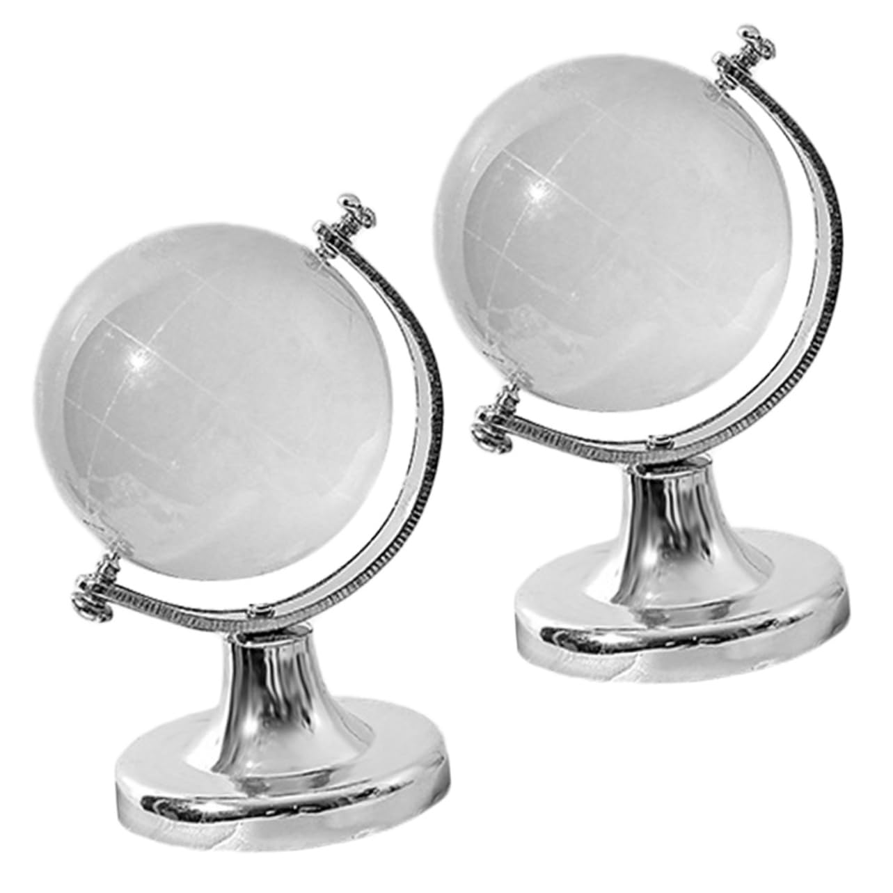 ifundom 2pcs Crystal Globes Desk World Map Pin Board Aesthetic Decor Earth Globe Adornment