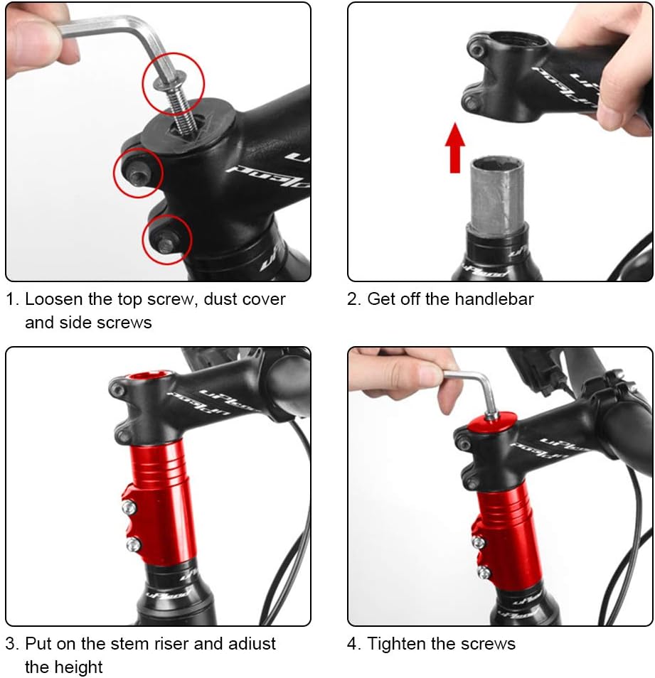 50% Off Discount Emoly Bike Stem Riser, MTB Handlebar Riser Extender Bicycle Aluminium Alloy Head up Adapter for Mountain Bike, Road Bike, MTB, BMX, Red Flash Sale Emoly Bike Stem Riser, MTB Handlebar Riser Extender Bicycle Aluminium Alloy Head up Adapter for Mountain Bike, Road Bike, MTB, BMX, Red