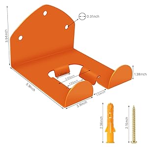 Flexi Rods Garage Organizer Wall Hanger - Garden Tool Rack for Grass Trimmer, Hedge Trimmer, Garage Tools, 1 Pack