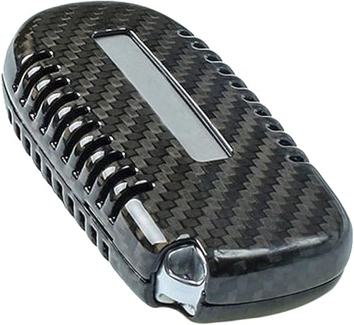 Miniatura 10 de Funda para llavero de fibra de carbono genuina para Jeep Compass Grand Cherokee SRT Renegade Trailhawk Smart Car Remote Key Fob Case para hombres y