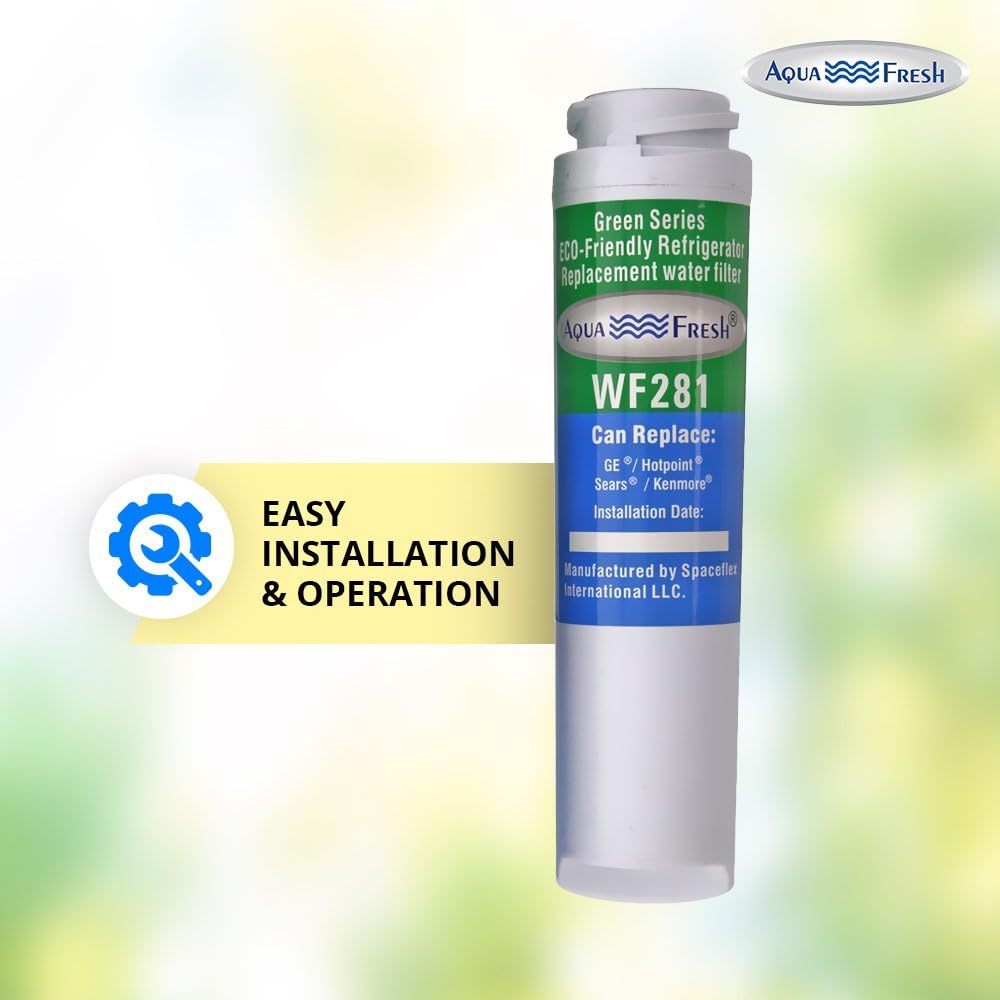 Aqua Fresh WF281 Replacement Water Filter for GE GSWF Refrigerator - Compatible with GE GSWF Smart Water 238C2334P001, 46-9914, 215C1152P002, EFF-6023A, RWF1061, SFRG-2 (4 Pack)
