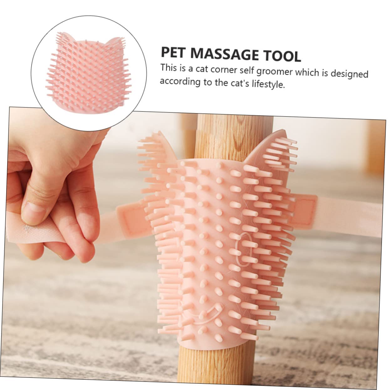 Toddmomy 1Pc Silicone Cat Wall Comb Self Massage Tool for Cats Soft Bristles for Grooming and Scratching Easy Installation Corners and Furniture for Cleanliness and Pet Relaxation