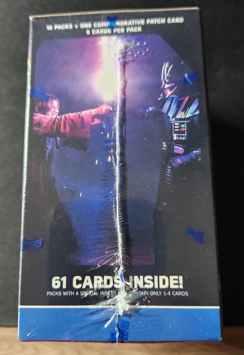 2023 Topps Obi-Wan Kenobi Factory Sealed Blaster Box 61 Star Wars Trading Cards 10 Packs of 6 Cards. 1 Commemorative Patch Card. See scans for possible great hits to chase.