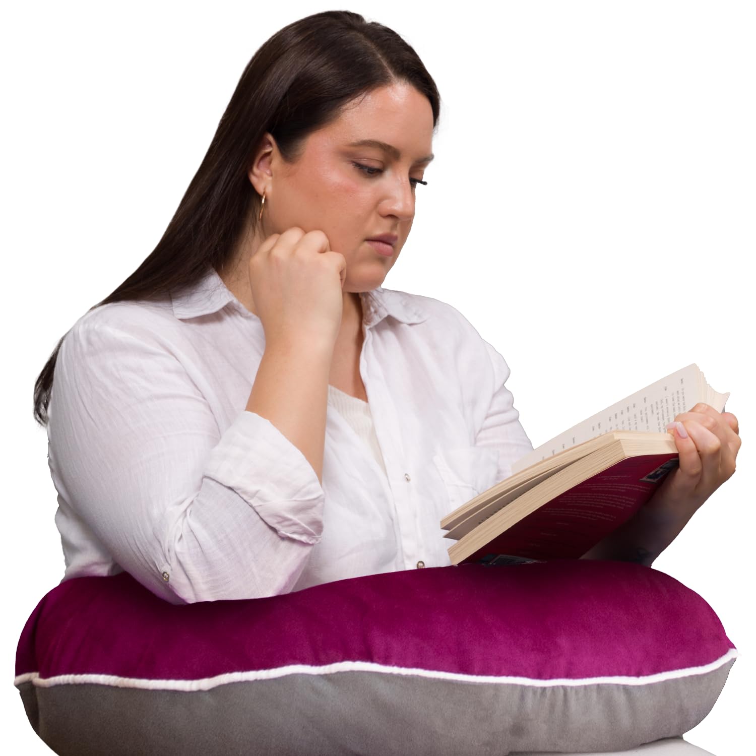 Valari Legendary Gaming Pillow | Ergonomic Arm Rest Pillow for Long Gaming Sessions | Gaming Lap Pillow Provides Wrist & Elbow Support | Suede Gamer Pillow Comes with a Washable Cover, (Purple/Grey)