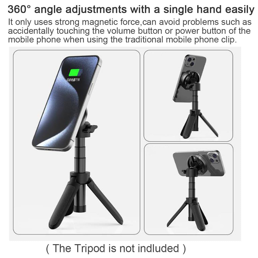 スマホアクセサリー Adapter Amazon.com: DEKEENSTAR Magnetic Phone Tripod Mount Adapter