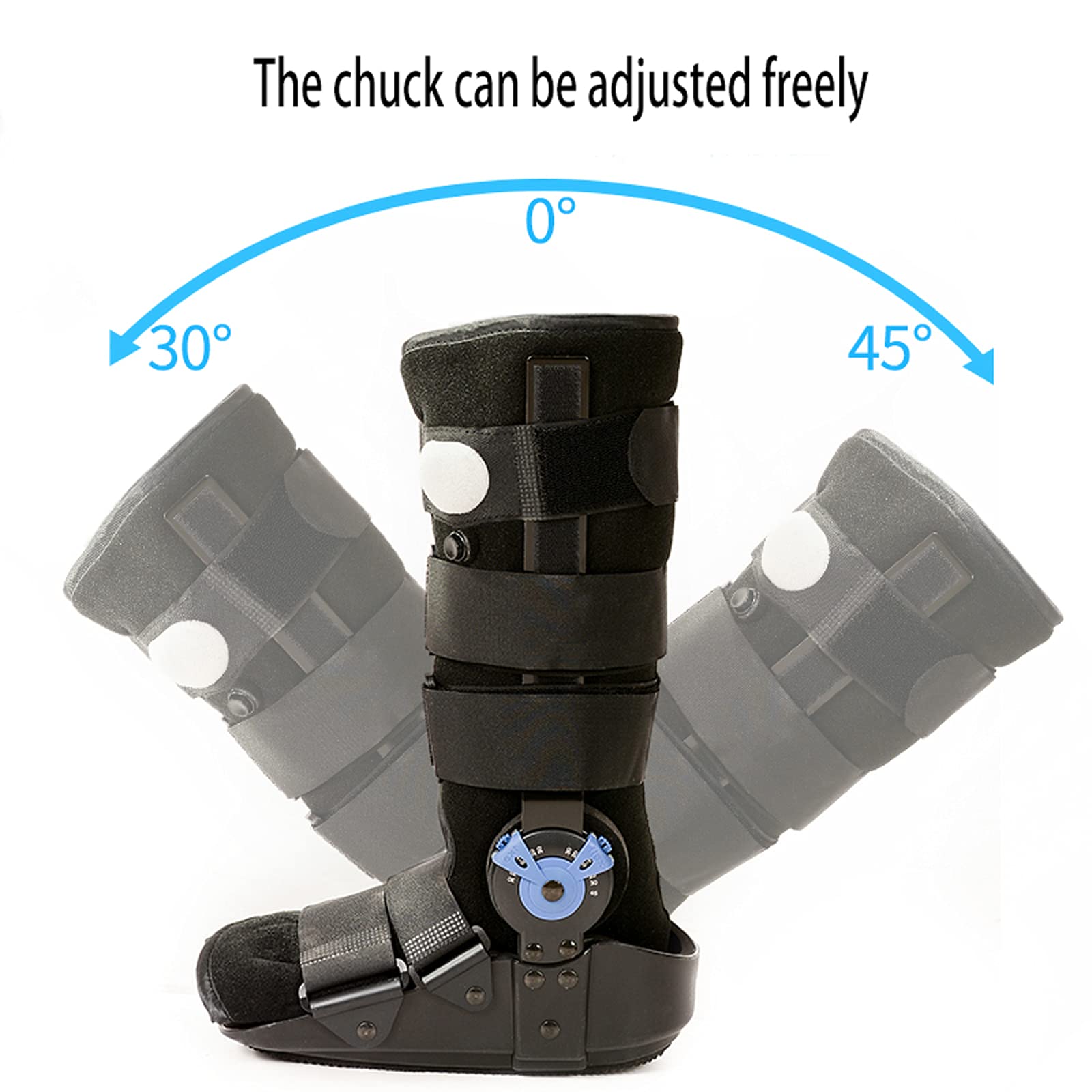 Soporte para espinillas Ortesis para fracturas Bota ortopédica Soporte para Tobillo Pie Antideslizante con articulación de Tobillo Soporte Fijo Férula para Fascitis Plantar Tobil