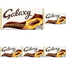 Galaxy Smooth Caramel & Milk Chocolate Bar 135g Pack of 5
