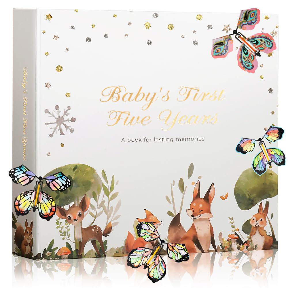 Memory Book for Baby fox first five years photo album gift set