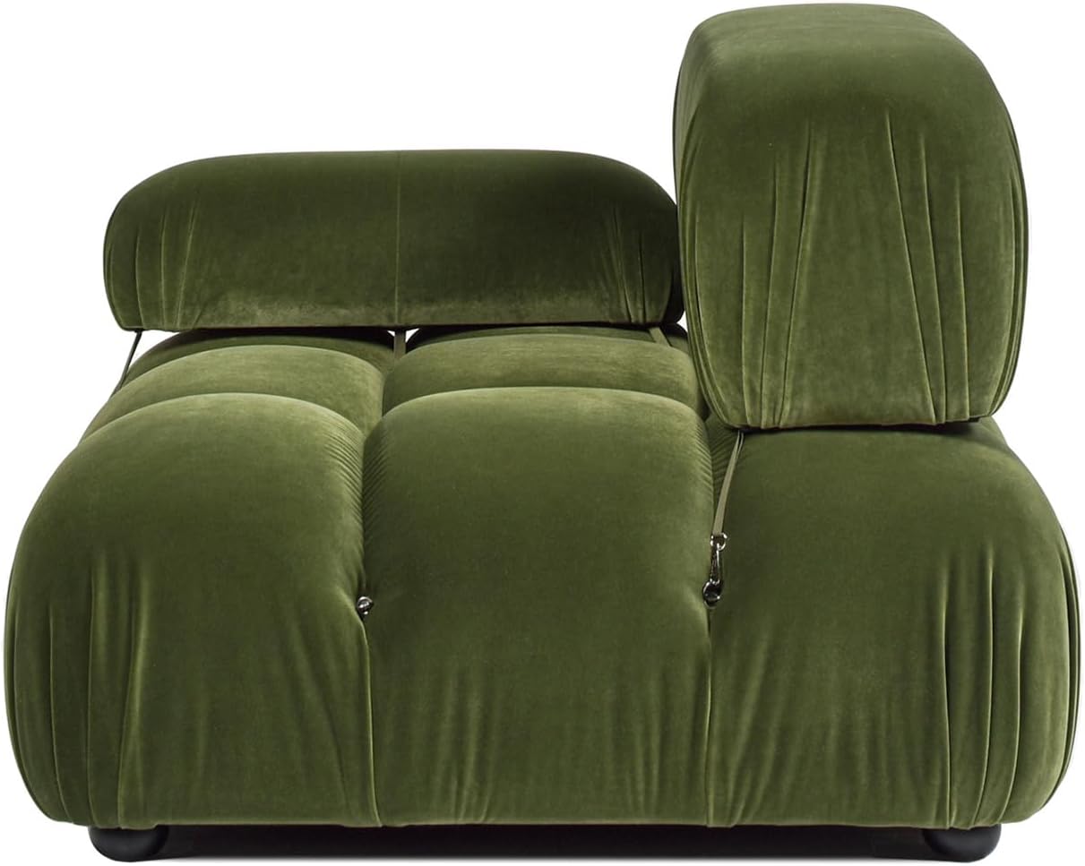 Jennifer Taylor Home Marcel 36" Bubble Modular Modern Lounge Arm Chair, Olive Green Performance Velvet
