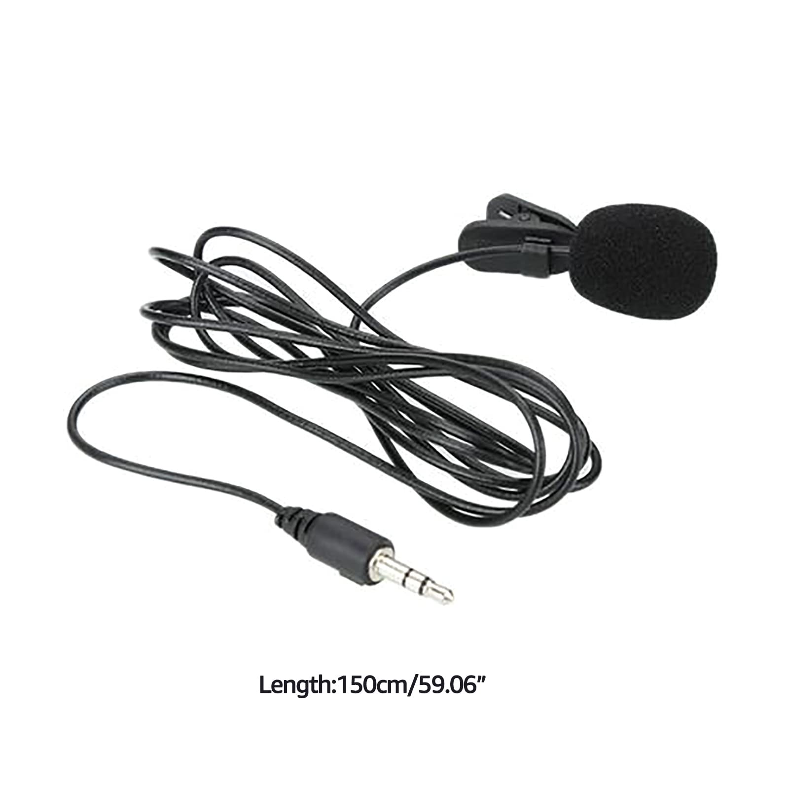 3,5-mm Lavalier Mikrofon, Freisprech Kabel Kragen Clip Mikrofon für Videoaufnahmen, Videokonferenzen, Vlogging, Lavalier Ansteckmikrofon, Studio, kabelgebundenes Mikrofon, Mikrofon