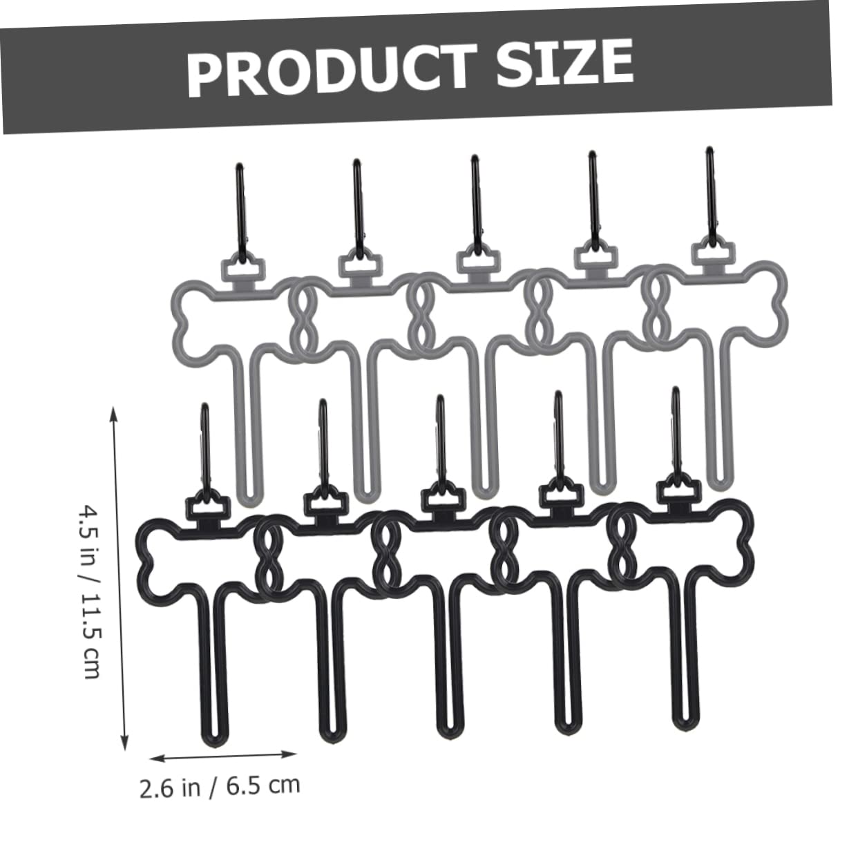 Toddmomy 40 Piezas Clip para bolsa caca rugerizado Accesorio para recoger excrementos dispensador bolsas basura para perros pinzas para bolsas basura para perros Correa