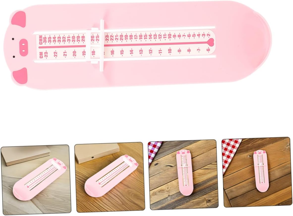 2pcs Foot Measuring Device Shoe Size Ruler for 0-8 Years Plastic Foot Gauge for Accurate Shoe Measurement at Home