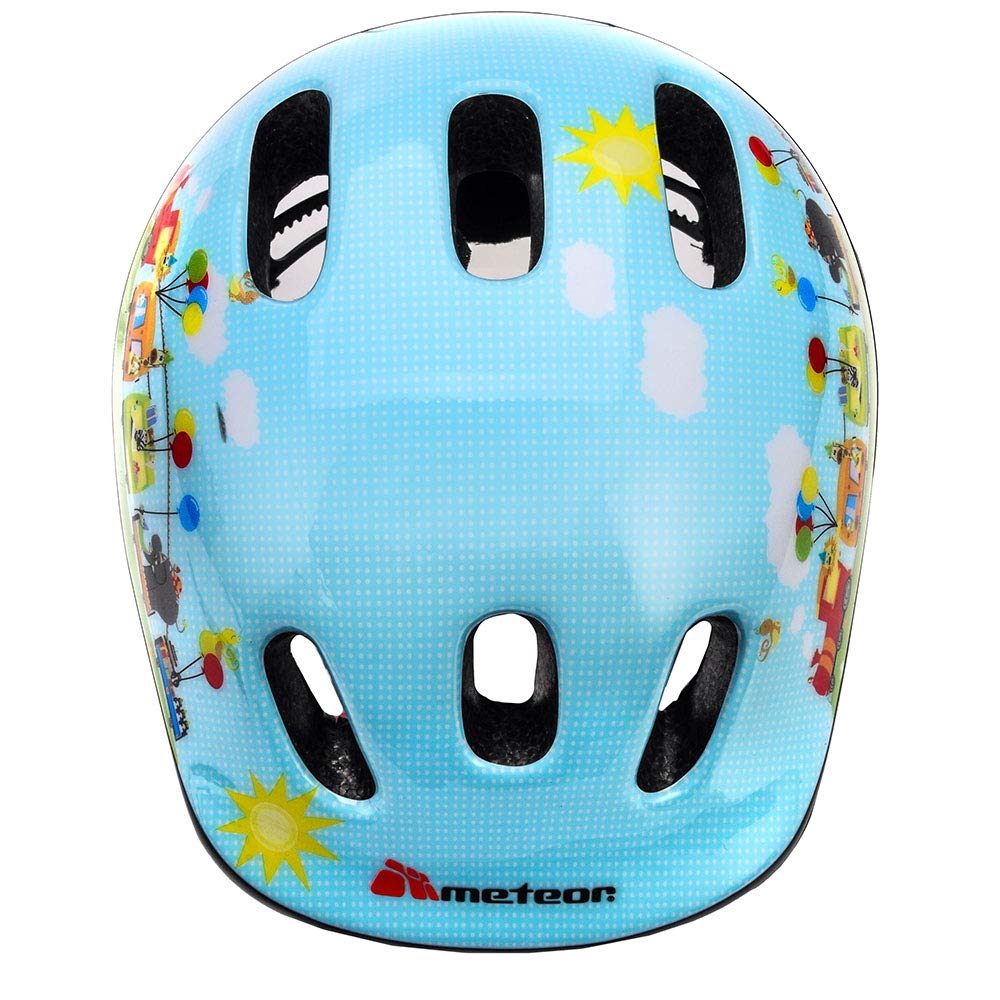 Meteor Casco Bici Ideale per Bambini e Adolescenti Caschi Perfetto per Downhill Ciclismo MTB Scooter Helmet Ideale per Tutte Le Forme di attività in Bicicletta MV6-2