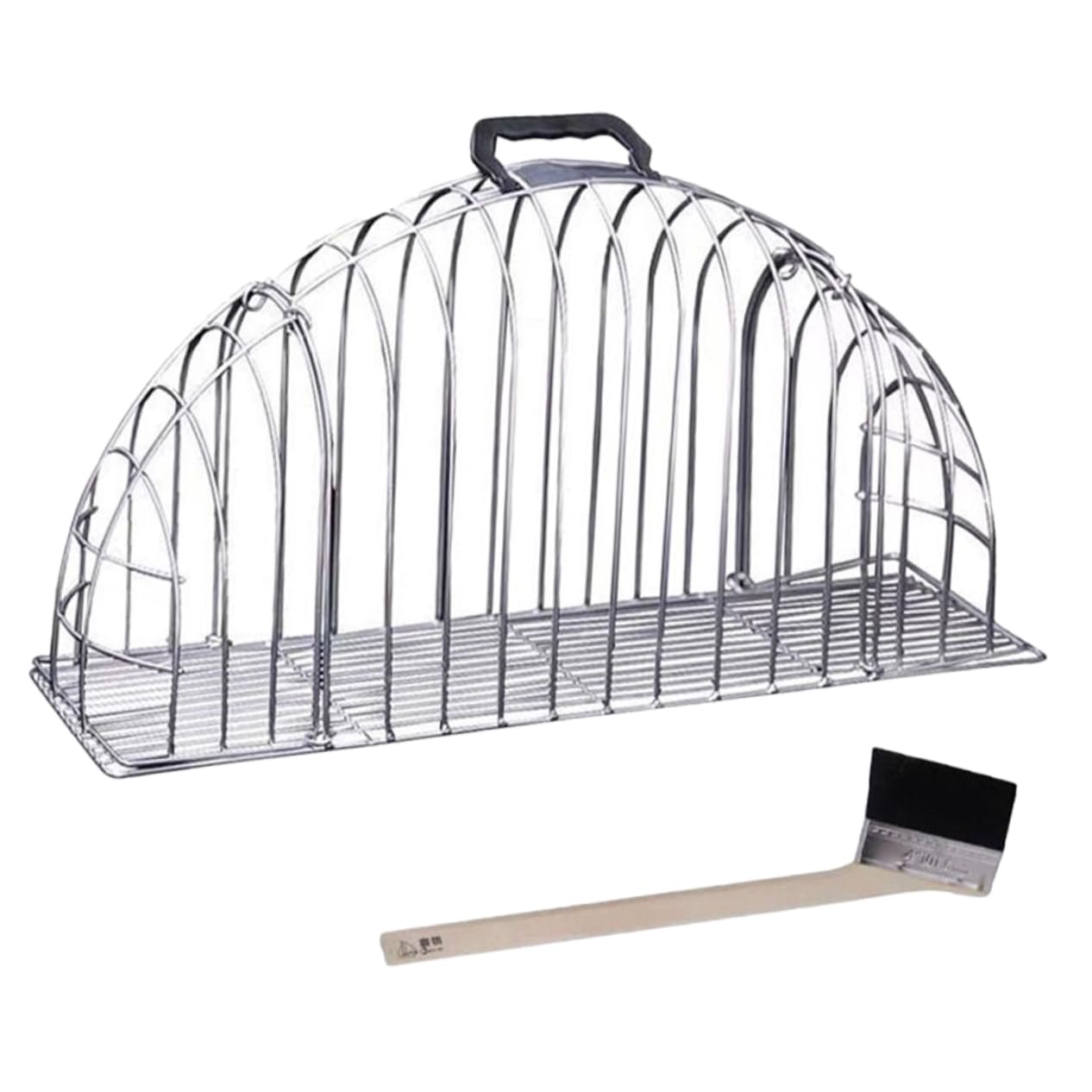 Cage de bain pour chat en métal résistant avec système de brossage intégré