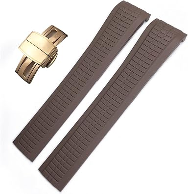 21mm Colorful Fluorous Rubber WatchBands For Patek 5164A 5167A AQUANAUT Philippe Series Butterfly Buckle Silicone Watch Strap