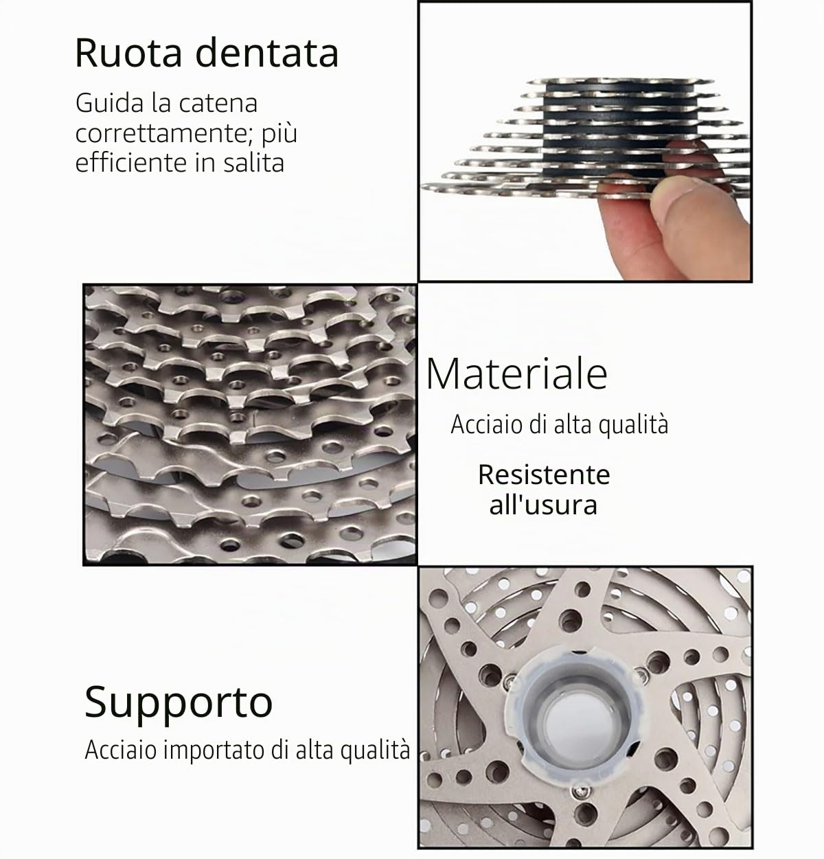 Cassetta a 10 velocità 11-30T/32T/34T/36T/40T/42T/46T/50T/ Mountain Bike/bici da strada, pignone per bicicletta a 10 velocità, compatibile con Shimano Ultegra XT Sunrace Sram