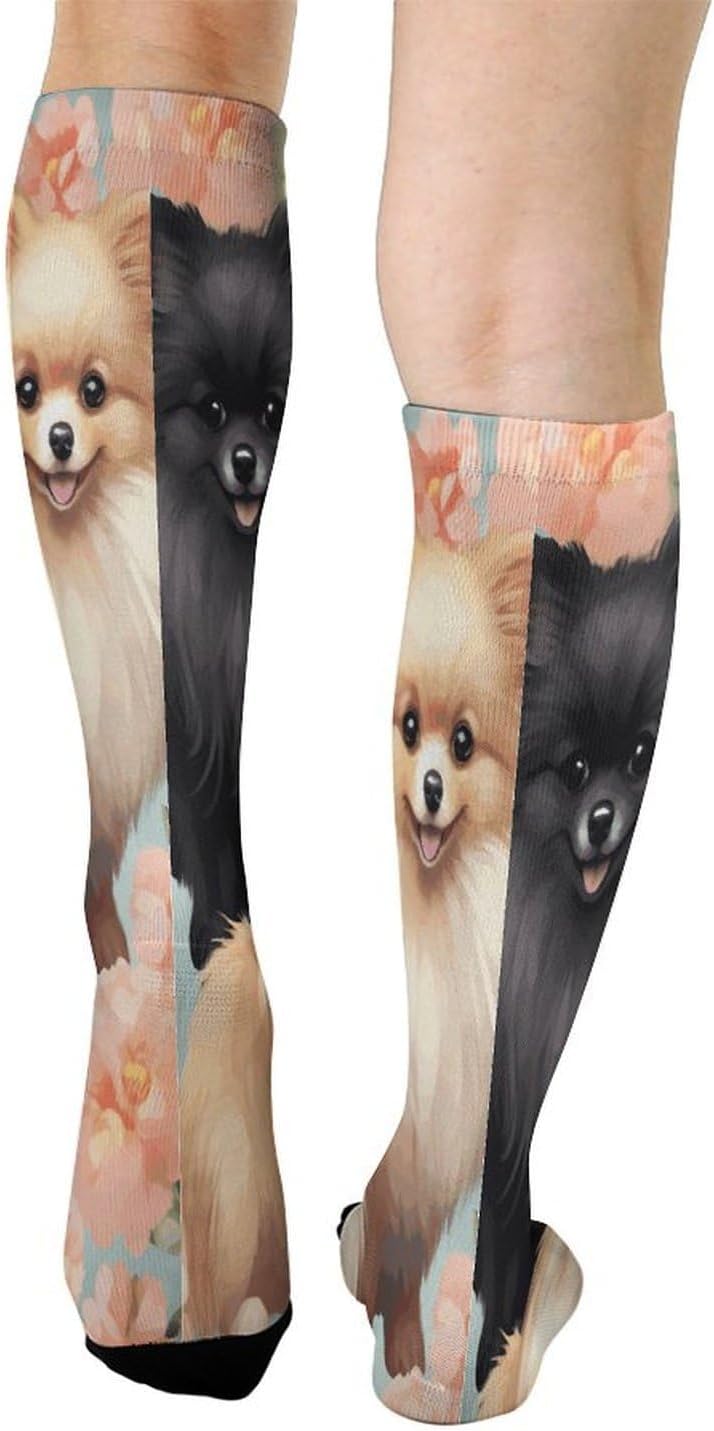 Knee High Socks Pomeranians Long Tube Boot Seamless Toe