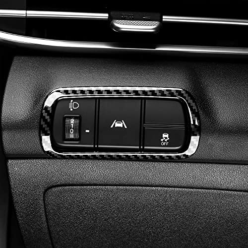 Juiveel Carbon Fiber Style Car Front Light Headlight Switch Button Panel Cover Trim Compatible With 2022 Hyundai Elantra Cn7 Elantra N Line Automotive Accessories #TOP2