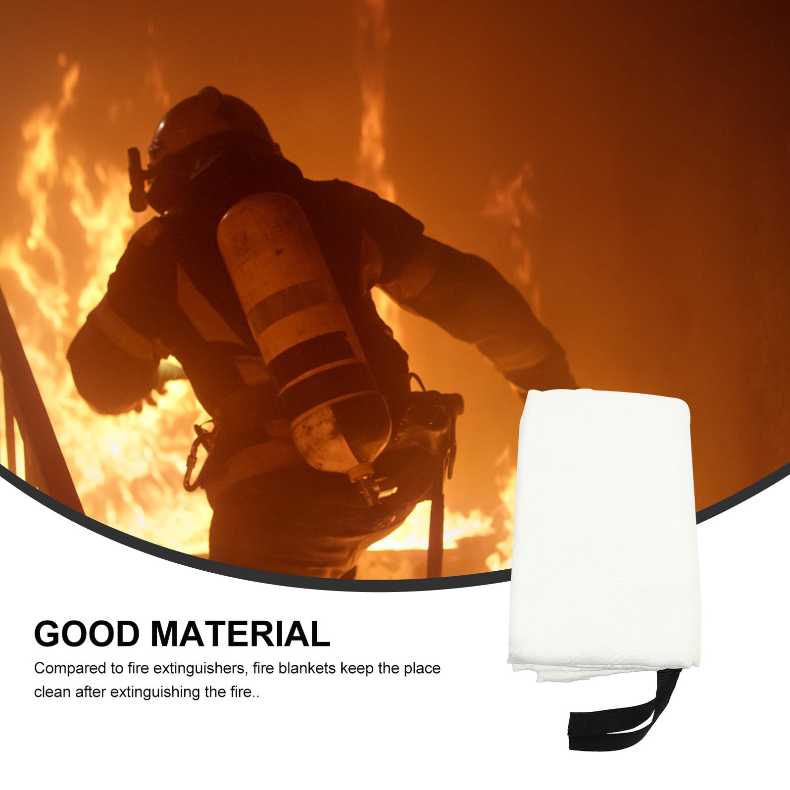 Mikinona Manta Ignífuga para Emergencia contra Incendios Ligera y Compacta Protección Térmica para Cocina Camping y Automóvil
