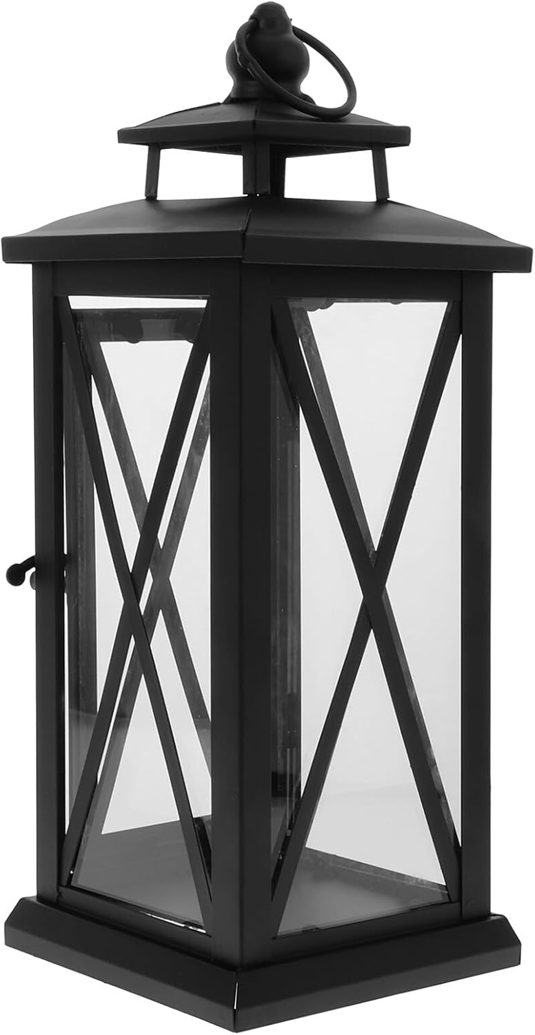 Ciieeo Compact Dark Retro Iron Candle Holder Home and Wedding Decoration Outdoor Windproof Hurricane Candle Holder