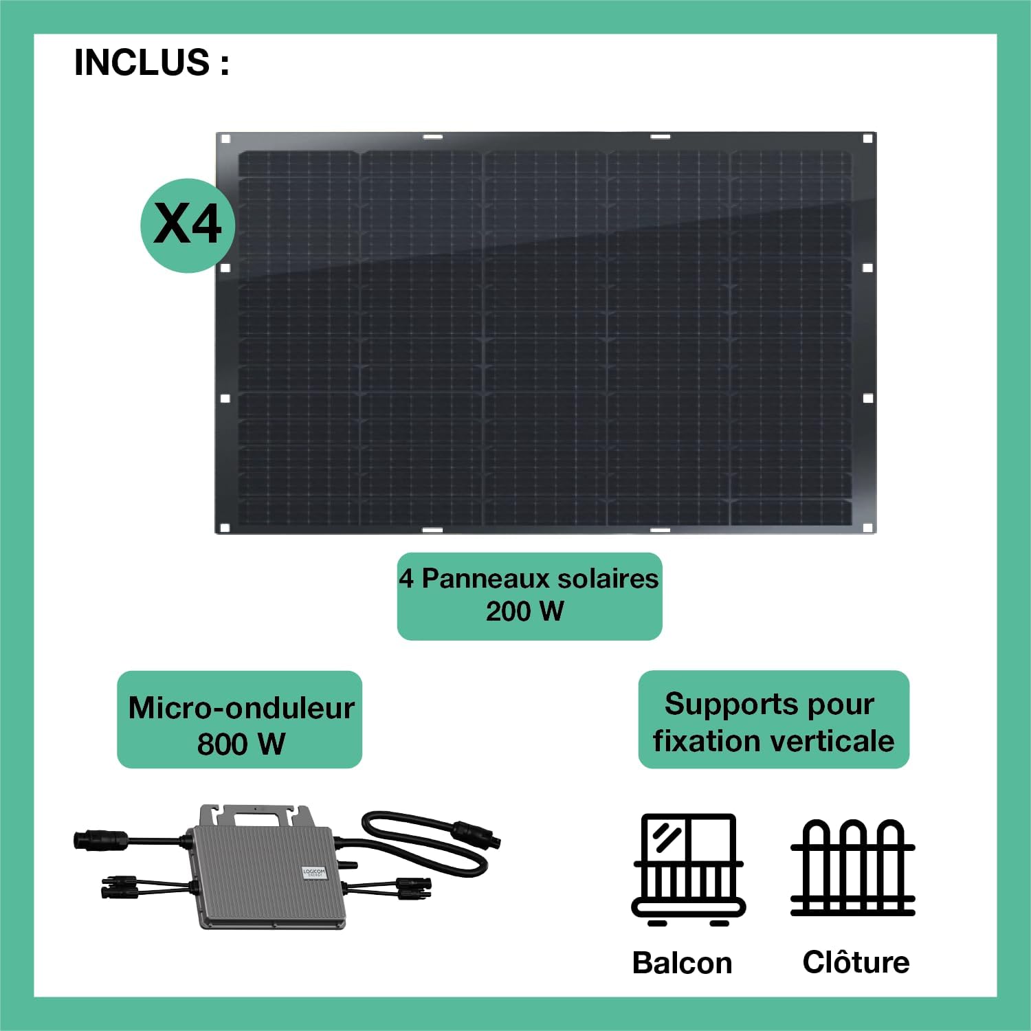 Logicom Energy Solar Kit Contents Diagram