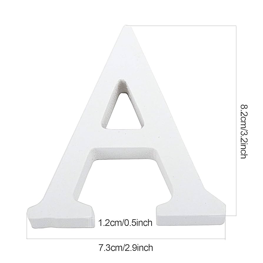 72pcs Wooden Letters For Crafts Unfinished 3 Inch Capital Wooden Alphabet Letters And Numbers 8cm Small A-Z Wood For Children's Names DIY Painting