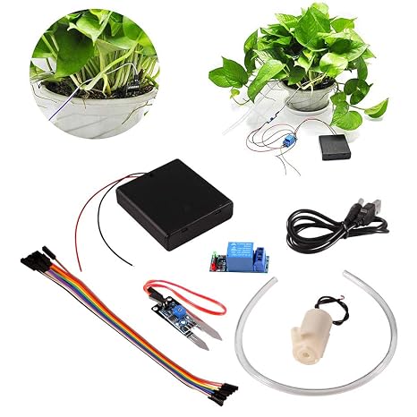 Soil Moisture Sensor Kit Automatic Watering System Manager with Mini Water Pump for Arduino DIY Kit (Automatic Watering System)