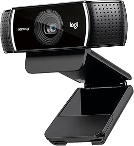 Logitech C922x HD Pro Webcam, Full HD 1080p/60fps Video, Clear Audio, HD Light Correction, PC Camera Webcam, Works with Skype, Zoom, Mac, Tablet - Black
