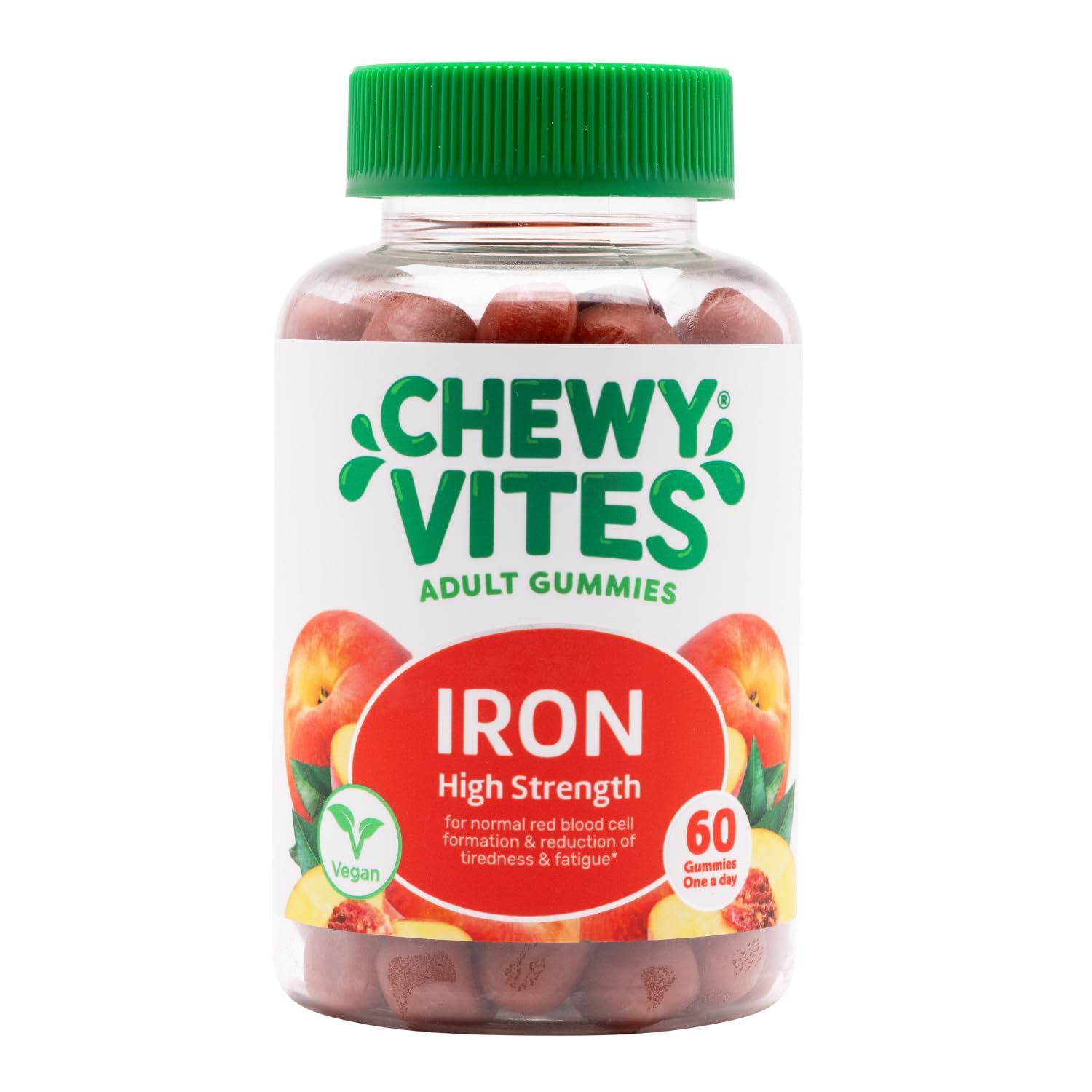 Chewy Vites Adult High Strength Iron Gummies with Vitamin C, 60 Count