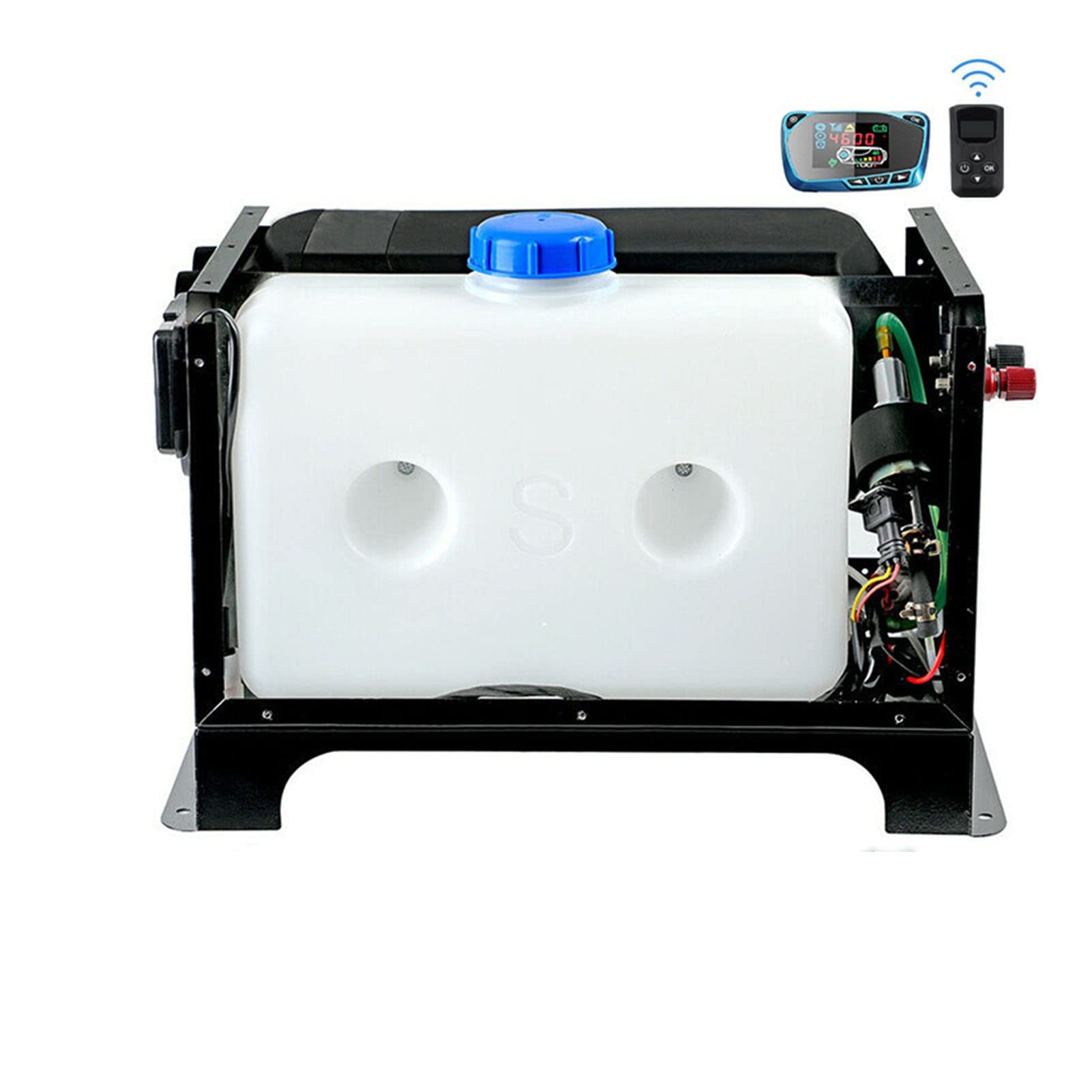 Calefactor de estacionamiento diésel de 5 kW, calentamiento rápido con monitor LCD, calefactor de aire diésel para vehículos recreativos, camiones, barcos, autobuses, remolques y autocaravanas, que