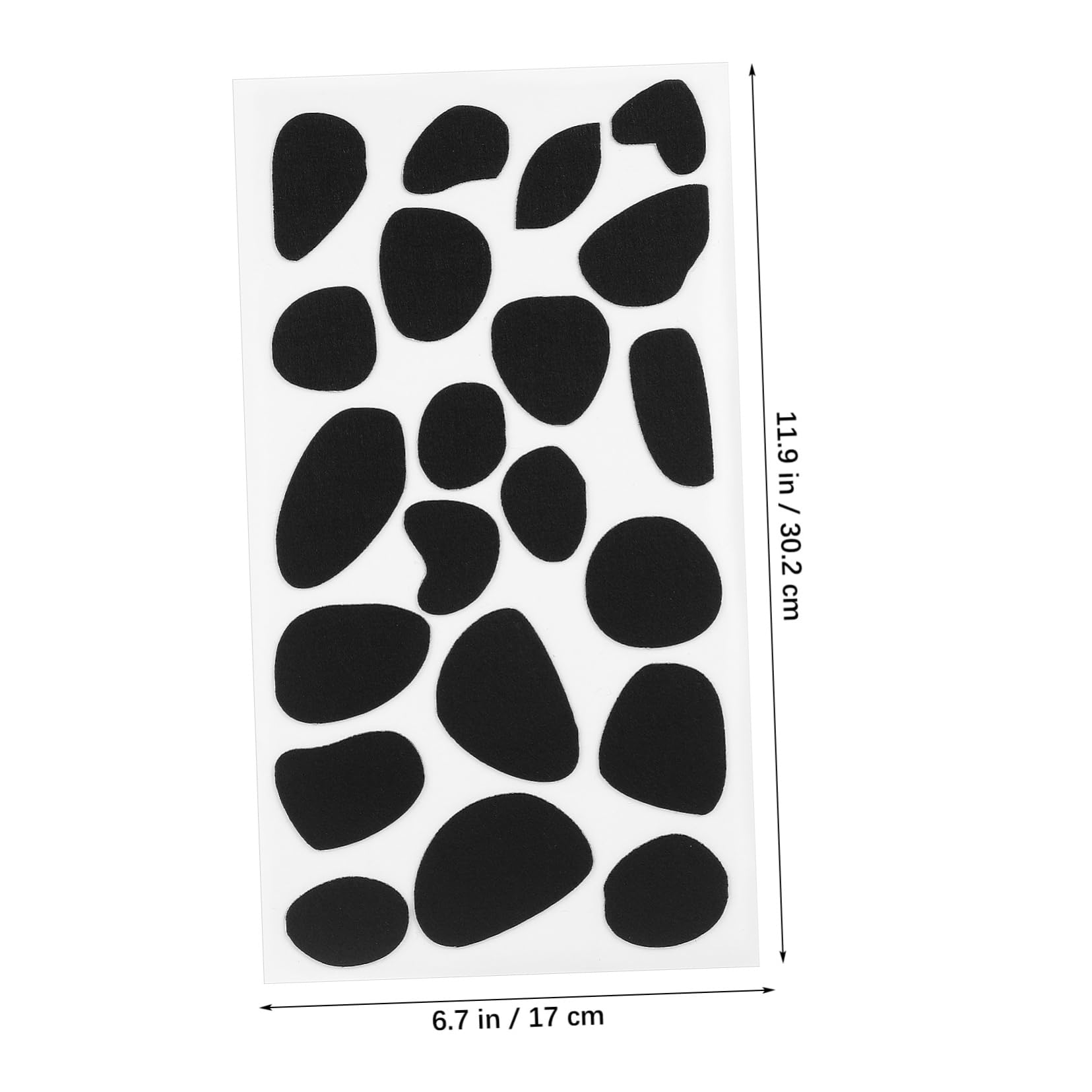 Gogogmee 6 Sheets Self Adhesive Felt Dots Dalmatian Spots for Wall Decorations Fabric Sheets DIY Crafting Supplies
