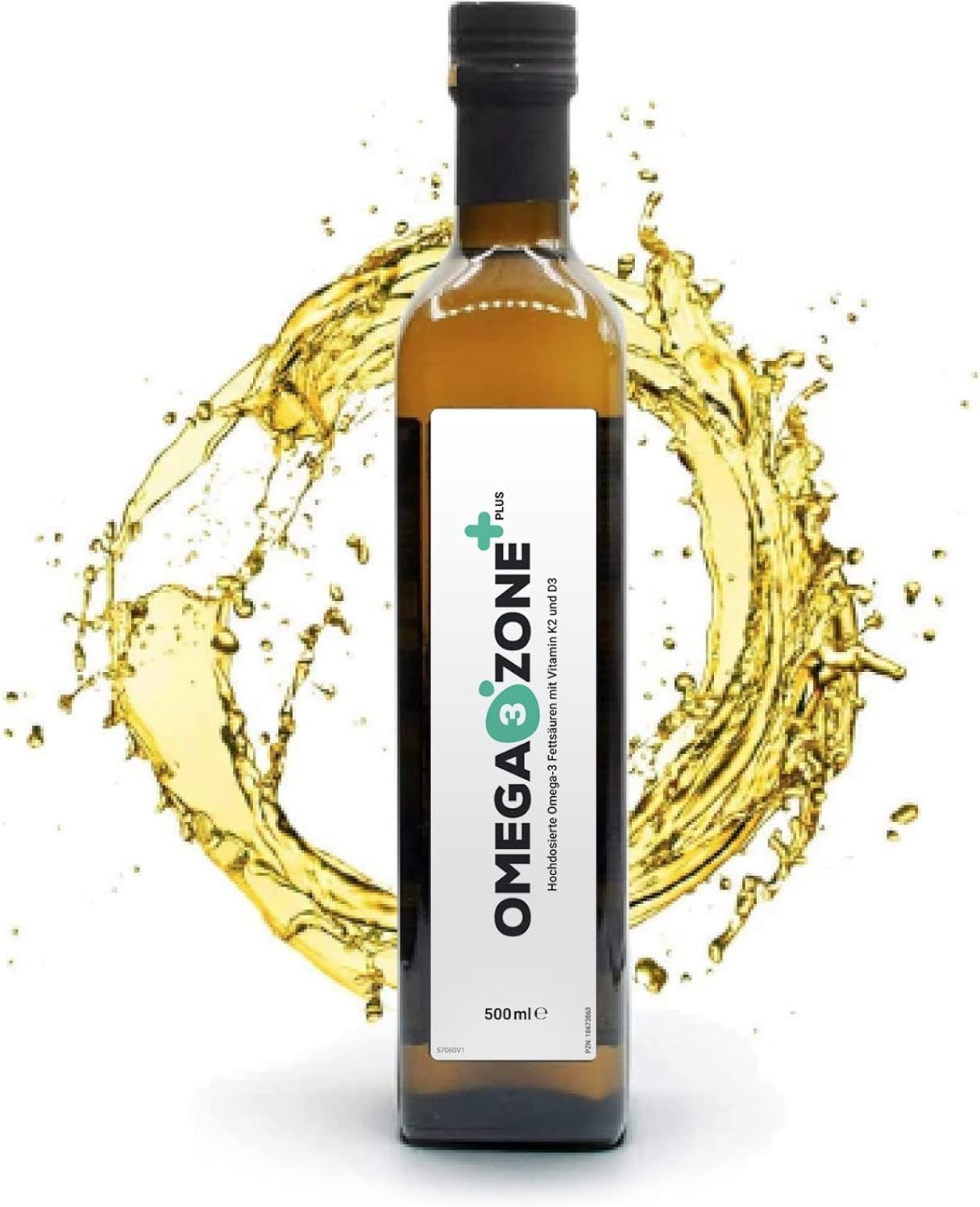 Premium Omega-3 olie met Vitamine D3 K2 – Hooggedoseerde visolie met Vitamine D3K2 – All-trans MK-7 K2 – 3840 mg per portie – Getest in laboratorium, gemaakt in Duitsland