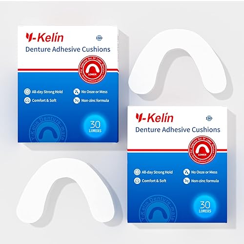 Miniatura 13 de Y-Kelin Almohadillas adhesivas para dentaduras postizas superiores y inferiores, almohadillas de dentadura sin adhesivo para encías doloridas, 30