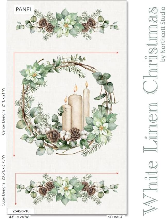 Miniatura 2 de Northcott The Yard - Textura de lino blanco con aspecto de lino, tela (pino)