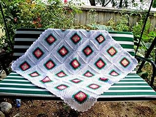 granny square afghan blanket,handmade blanket, crochet blanket, crochet quilt, multicolor blanket