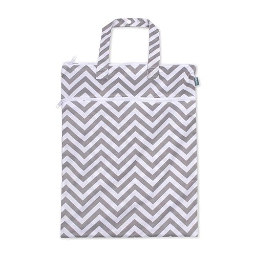 Miniatura 55 de Teamoy Organizador de viaje para colgar en seco y húmedo (24.7 x 18 pulgadas) con dos compartimentos para pañales de tela, lavandería, trajes de