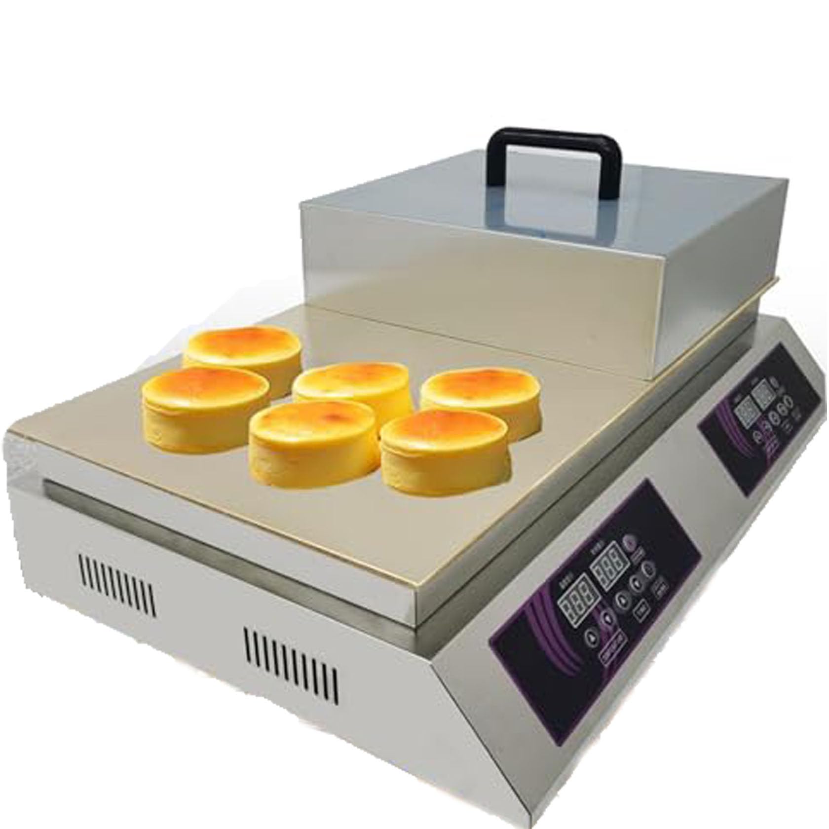 HUMNZR 1300w / 2600w Dorayaki Baker, Souffle Machinesouffle Pancake Maker Doublehead