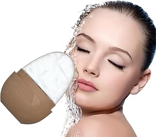Ice Roller for Face and Eyes,Reusable Egg Shaped Face Mold,Facial Cooling Tool for Shrink Pores Anti Wrinkle Reduce Puffiness, Skin Care,Silicone Beauty Ice Massager