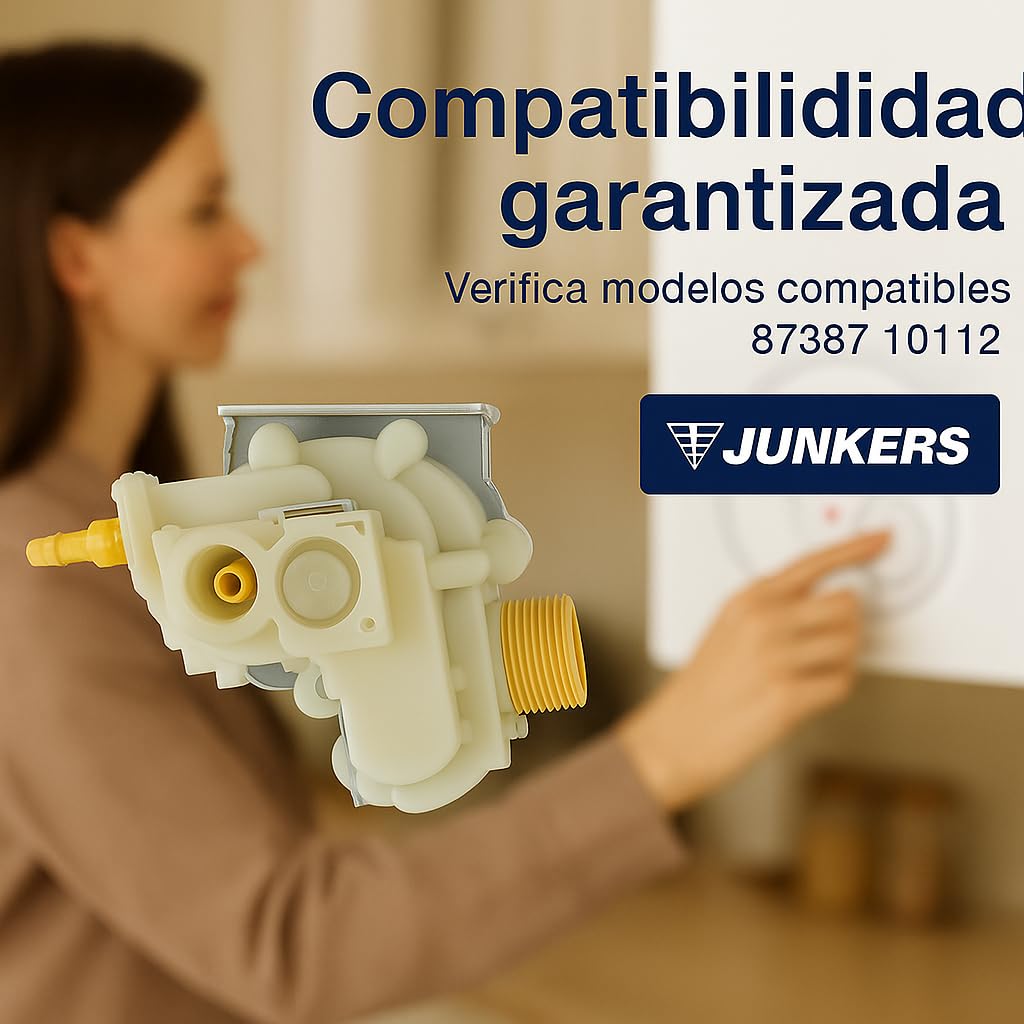 Cuerpo de Agua Completo para Calentador JUNKERS | Recambio Adaptable 8707006286 | Válvula de Agua y Mando de Caudal | Reparación Esencial de Caudal