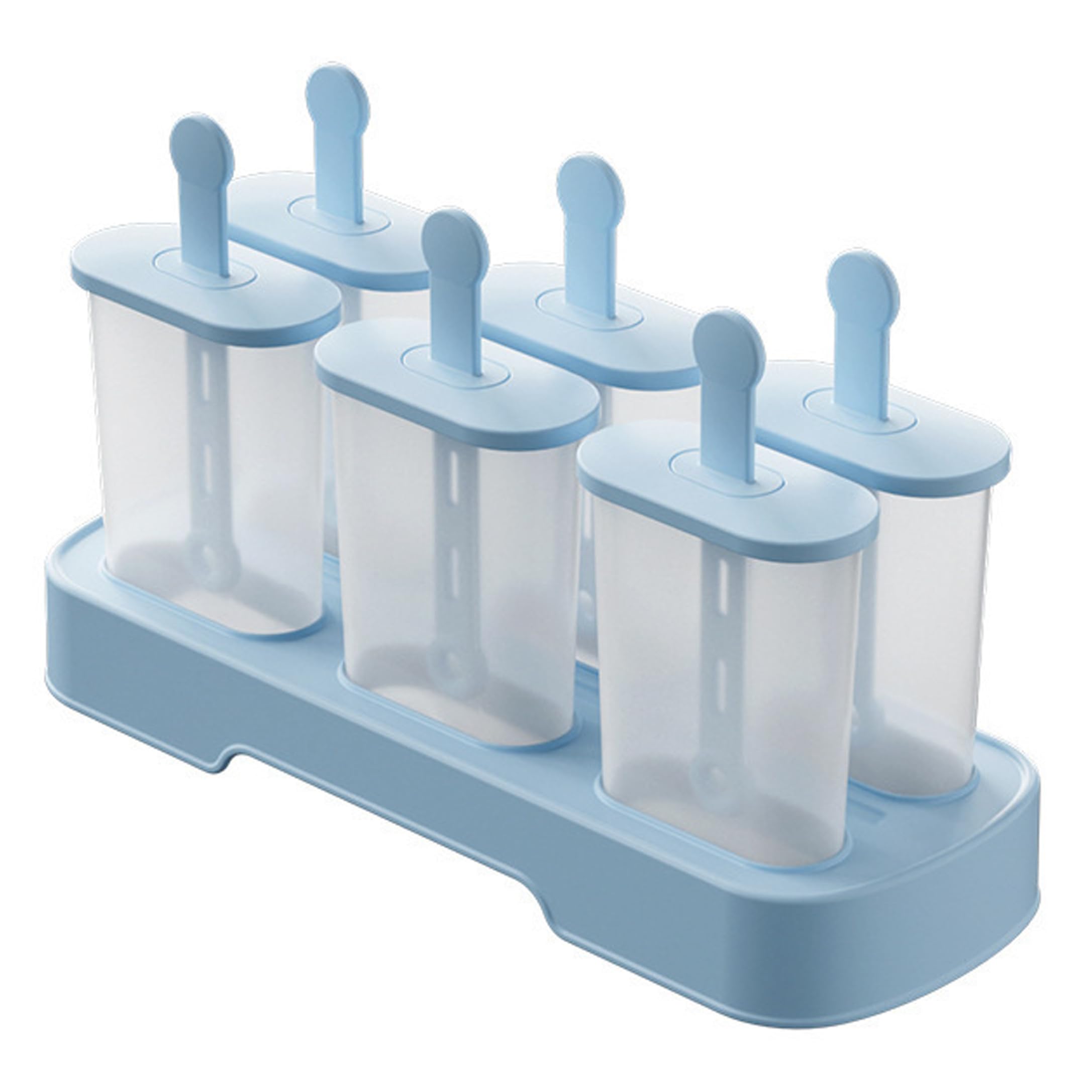 Vistnale Ice Mold|Silicone Popsicle Molds, 6-cavity Popsicle Molds, Easy Release Ice Mold With Sticks, Blue